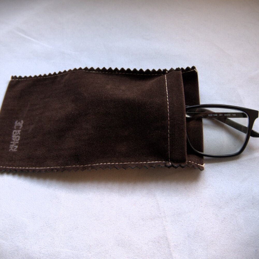 Vintage Velvet Eyeglass Sleeve Soft Case Dark Brown by Koln Optik